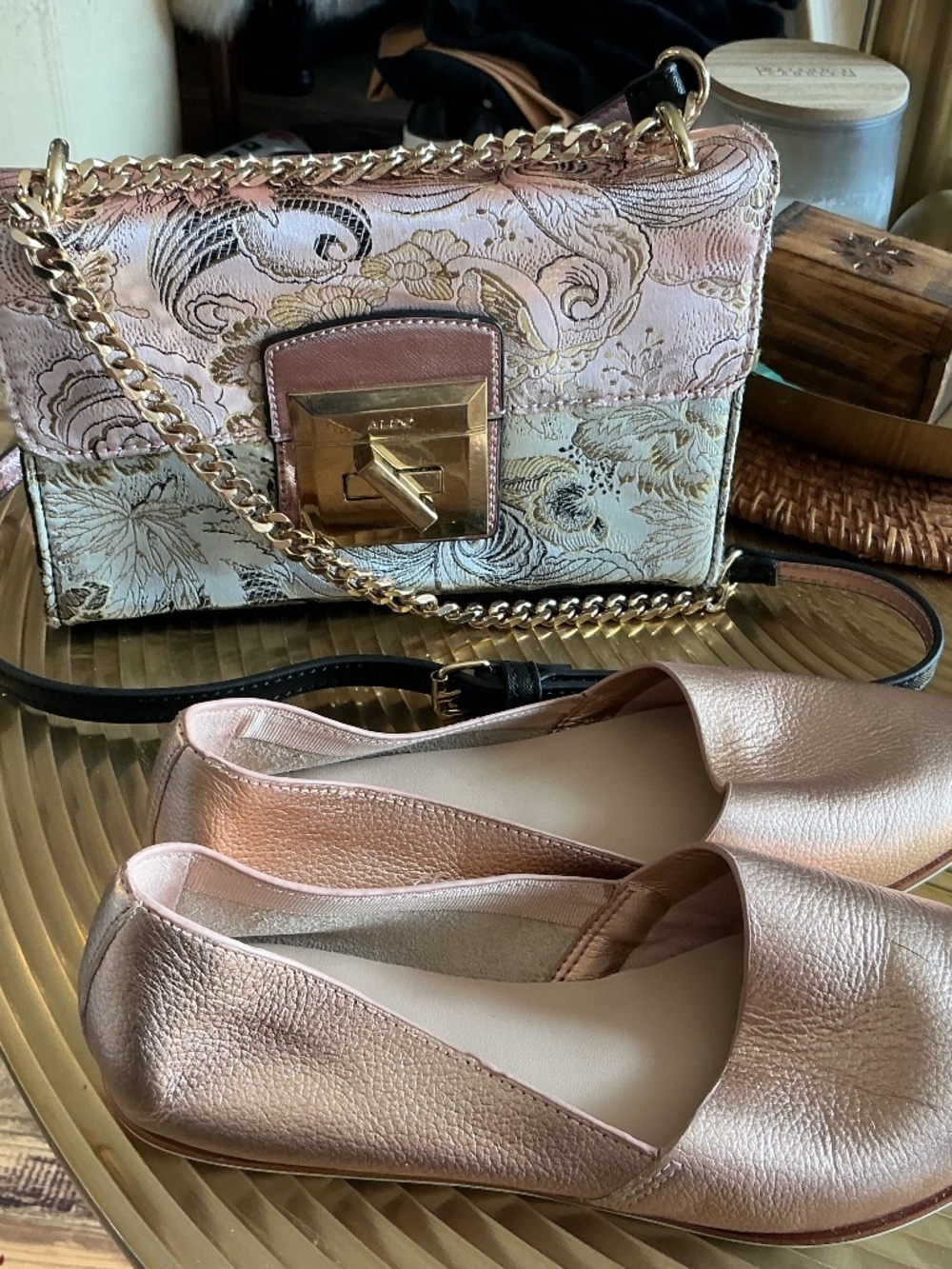 Aldo bag and size 6 flats